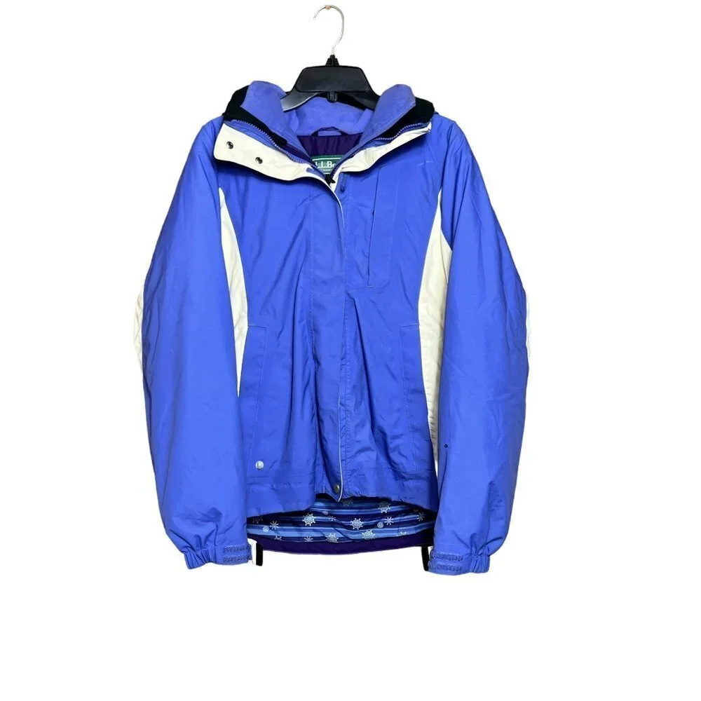 LL Bean Women's Purple & White Winter Jacket